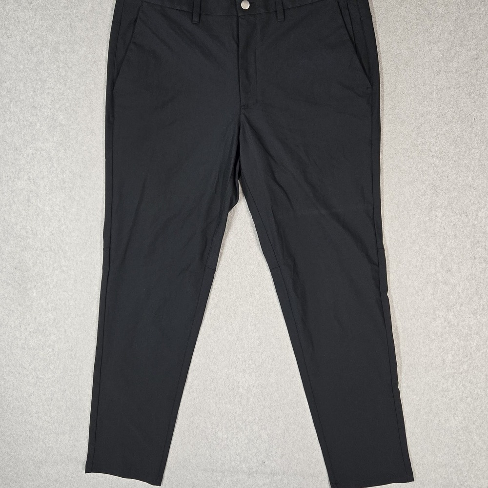 CRZ YOGA Men Activewear Pants 36W Black All Day Comfort Golf Chino 32" Inseam